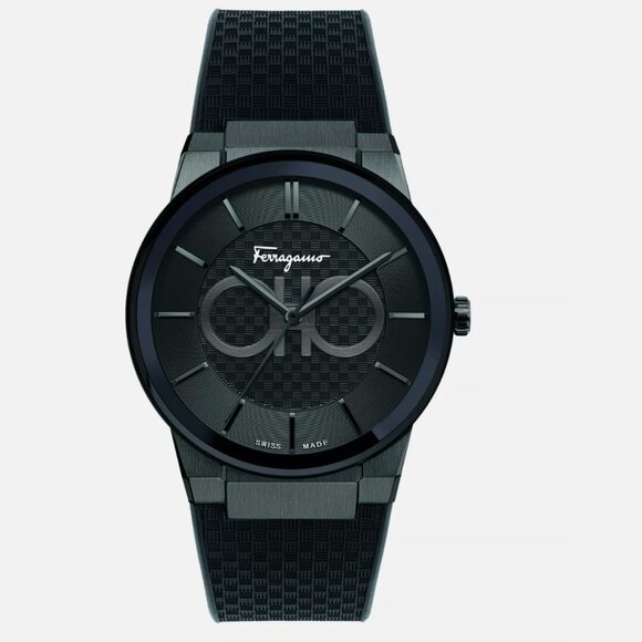 Ferragamo 41mm Men's Blacked Out Watch